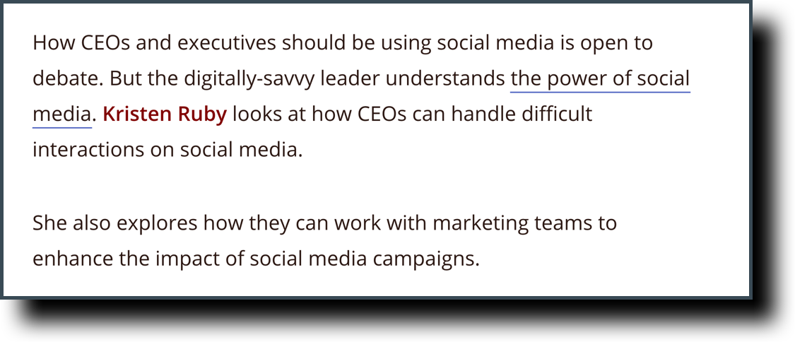 how ceos should use social media