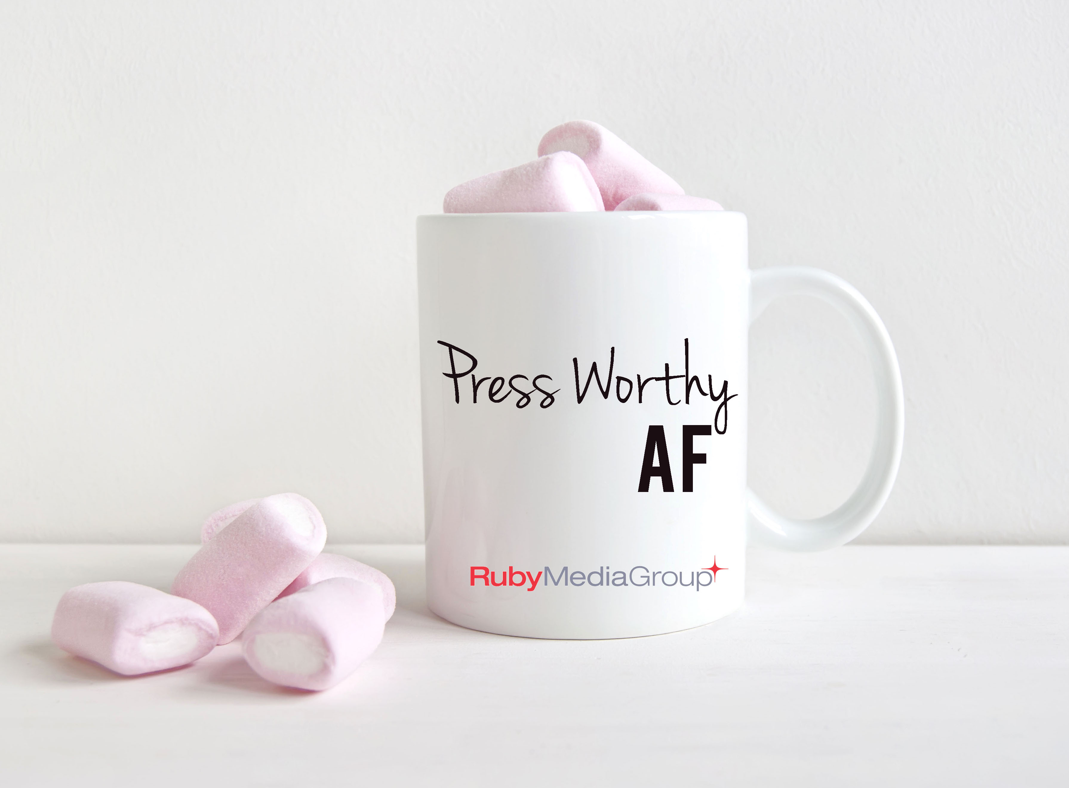 PressWorthy AF Mug Ruby Media Group NYC PR 