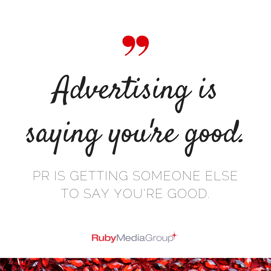 advertising vs PR quote